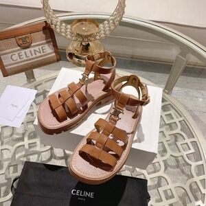 Celine Triomphe leather sandal